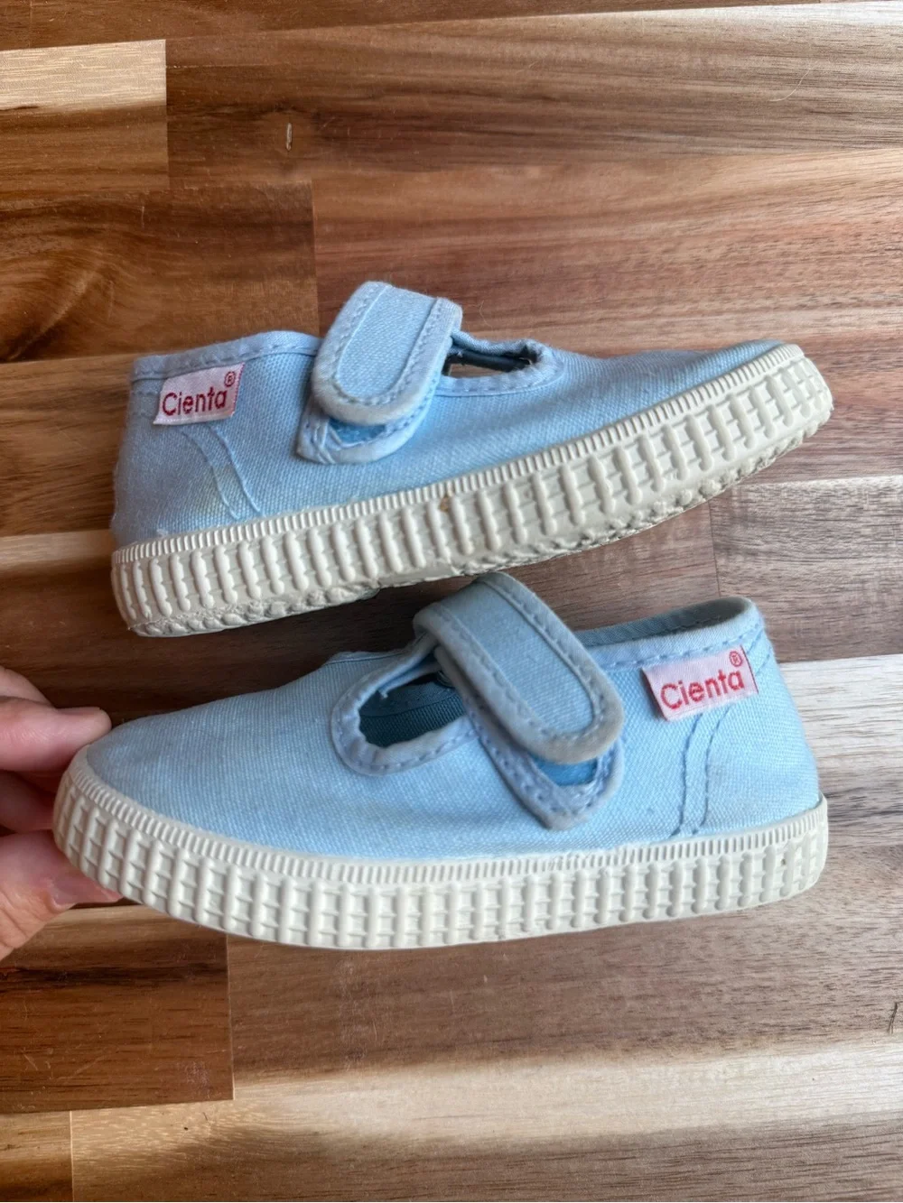 Cienta baby blue MJ shoes size 6